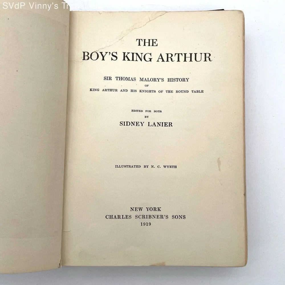 The Boy's King Arthur bySidneyLanier Illustrated byN.C.Wyeth Hardcover Scribner